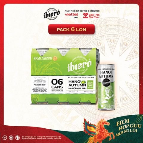 HANOI AUTUMN - BIA THỦ CÔNG PACK 6 LON