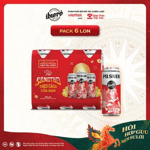 PILSNER - BIA THỦ CÔNG PACK 6 LON