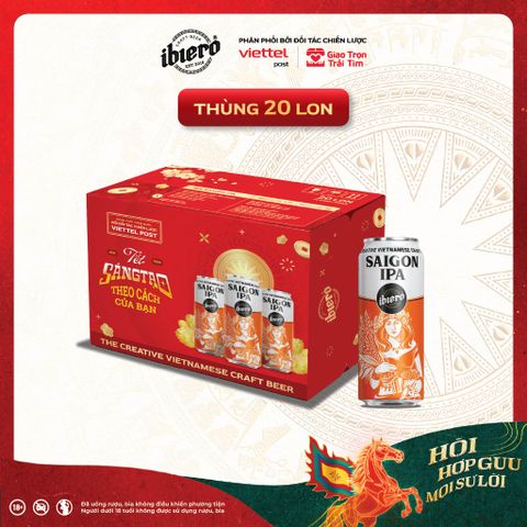 SAIGON IPA - BIA THỦ CÔNG THÙNG 20 LON