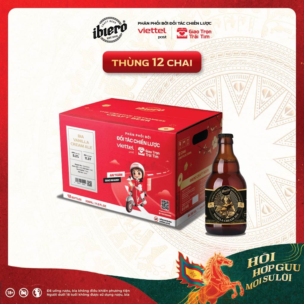 VANILLA CREAM ALE - BIA THỦ CÔNG THÙNG 12 CHAI