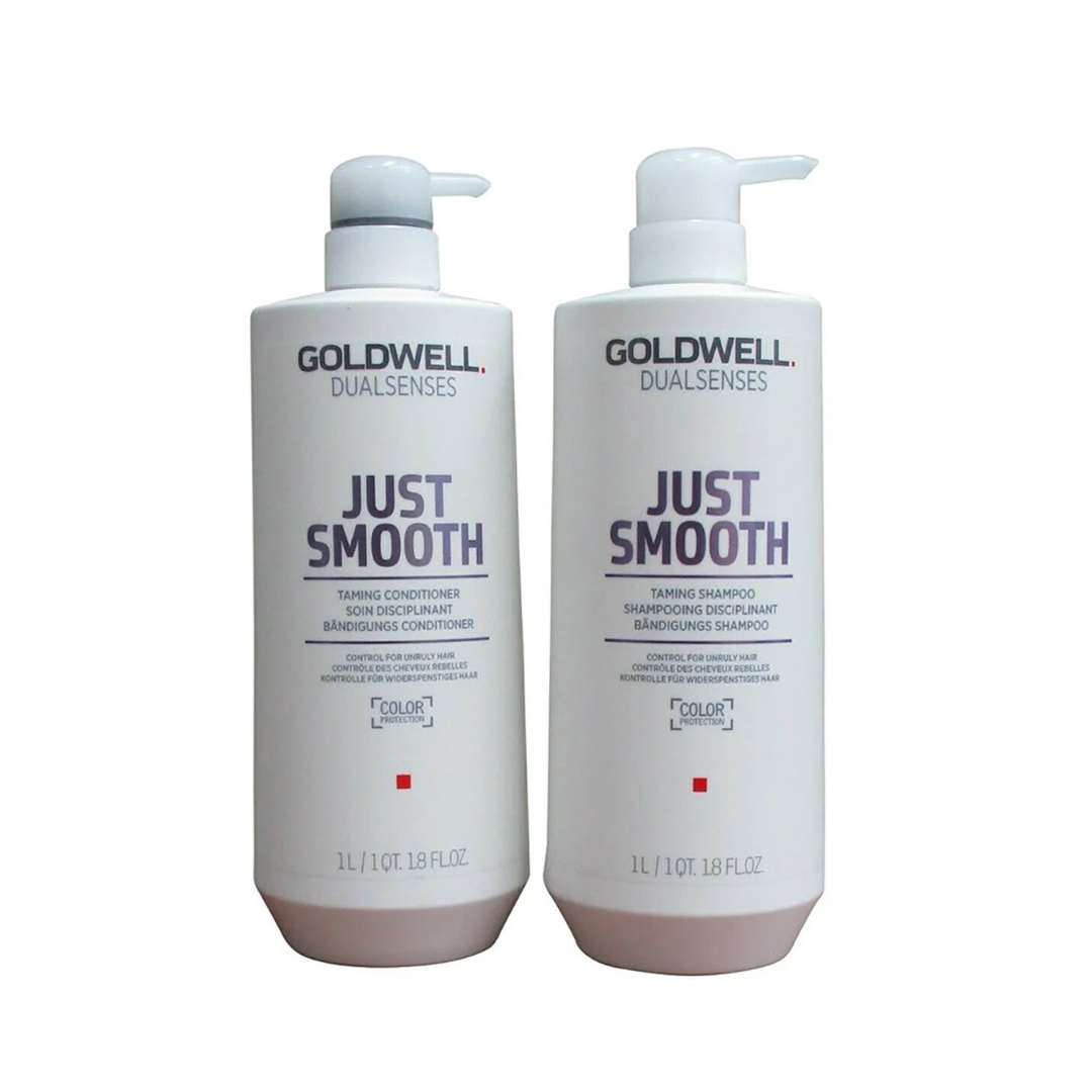 Bộ Gội Xả Dưỡng Tóc Mềm Mượt Goldwell Just Smooth