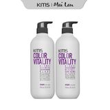 [Mai Lan]  Bộ Gội Xả Tím Dành Cho Tóc Tẩy KMS ColorVitality Blonde 