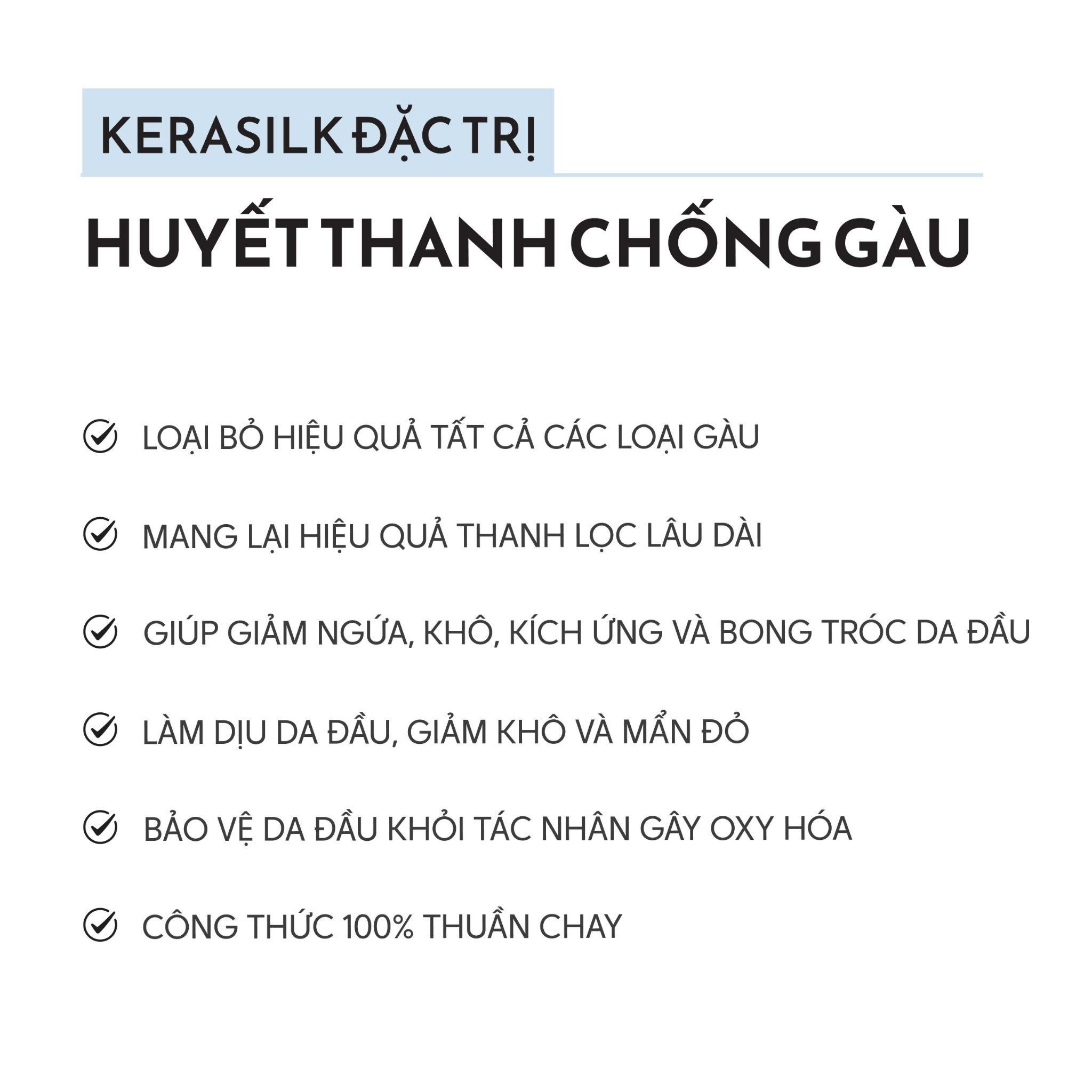  [Mai Lan]  Bộ Gội Và Huyết Thanh Trị Gàu Kerasilk Anti-Dandruff 
