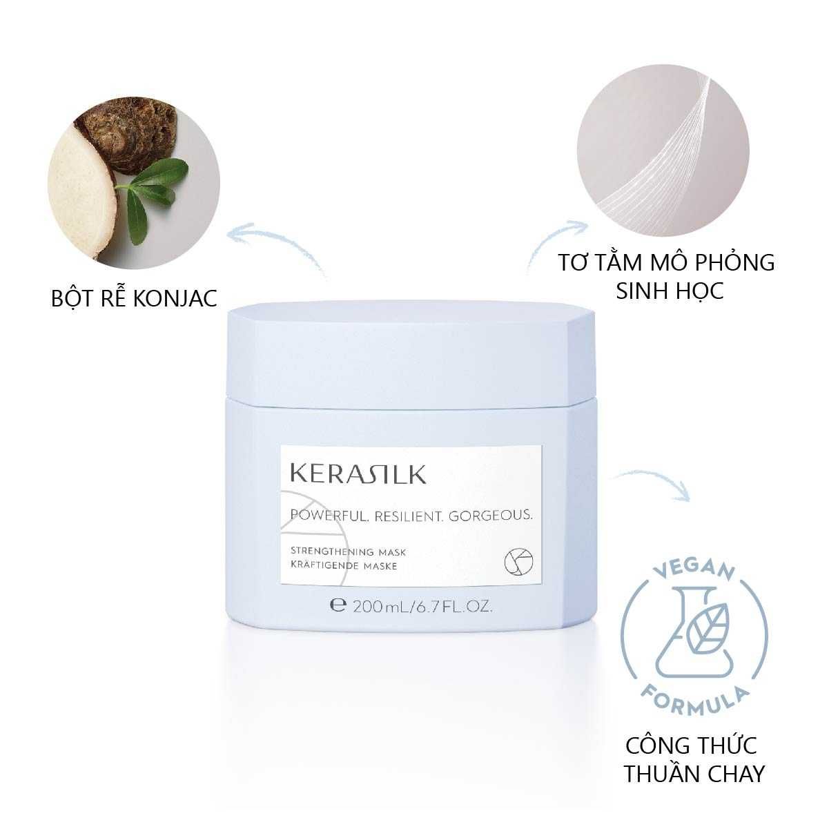  [Mai Lan]  Dầu Hấp Chắc Khỏe Nuôi Dưỡng Tóc Chuyên Sâu Kerasilk Strengthening Mask 
