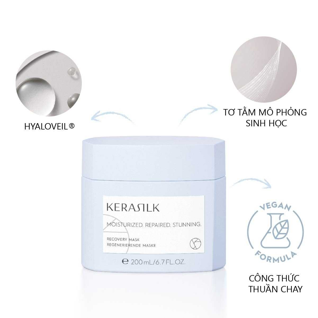  [Mai Lan]  Dầu Hấp Siêu Phục Hồi Tóc Hư Tổn Kerasilk Recovery Mask 