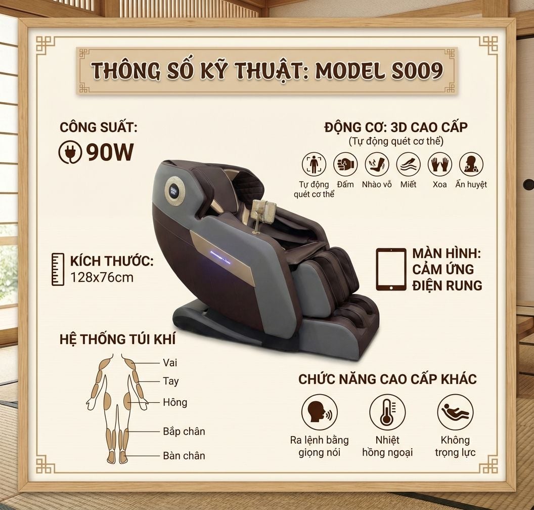 GHẾ MASSAGE LUXSPORT S009