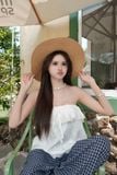  SET ÁO ÓNG THÊU QUẦN SUÔNG CARO - TH 