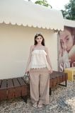  SET ÁO ÓNG THÊU QUẦN SUÔNG CARO - TH 