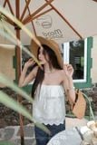  SET ÁO ÓNG THÊU QUẦN SUÔNG CARO - TH 