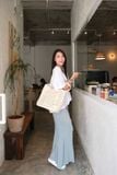  SET ÁO TAY NGẮN CHÂN VÁY ĐUÔI CÁ NHÚN - TH 