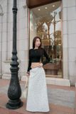  CHÂN VÁY LỤA BI KÈM HOA EO - TH 