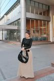  CHÂN VÁY LỤA BI KÈM HOA EO - TH 