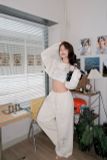  SET ÁO TAY DÀI CROP QUẦN SUÔNG - TH 