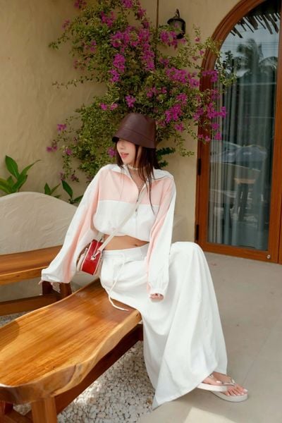  SET DÙ PHỐI MÀU CHÂN VÁY DÀI - TH 