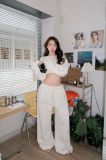  SET ÁO TAY DÀI CROP QUẦN SUÔNG - TH 