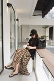  SET ÁO TAY NGẮN CHÂN VÁY BEO MIDI - TH 