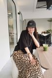 SET ÁO TAY NGẮN CHÂN VÁY BEO MIDI - TH 