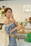 SET DENIM TRỄ VAI PHỐI REN - TH 