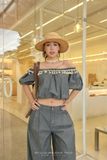  SET DENIM TRỄ VAI PHỐI REN - TH 