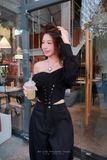  SET ÁO TRỄ VAI ĐAN DÂY QUẦN SUÔNG - TH 