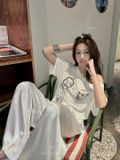  SET ÁO THUN IN QUẦN SUÔNG LỤA - TH 