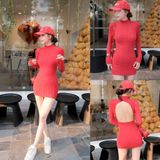 ĐẦM LEN BODY KHOÉT LƯNG DÀI TAY - TH 