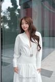  ĐẦM SƠ MI DÀI TAY XÒE - TH 