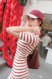  ĐẦM CỔ LỌ SỌC TAY NGẮN - TH 