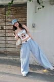  SET ÁO 2 DÂY BÈO NGỰC QUẦN SUÔNG SỌC - TH 