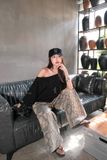  SET ÁO THUN TRƠN QUẦN DA - TH 
