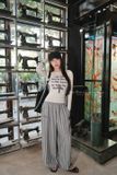  SET ÁO TAY DÀI IN CHỮ QUẦN SỌC 90 - TH 