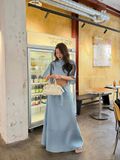  SET ÁO CROP CHÂN VÁY DÀI DENIM - TH 