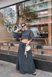  SET ÁO CROP CHÂN VÁY DÀI DENIM - TH 