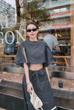  SET ÁO CROP CHÂN VÁY DÀI DENIM - TH 