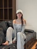  SET ÁO TRỄ VAI NÚT QUẦN SUÔNG - TH 