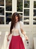  SET ÁO TAY BỒNG ÁNH CHÂN VÁY DÀI - TH 