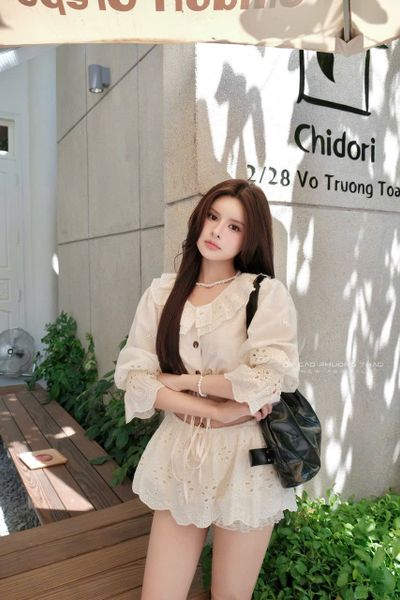  SET ÁO CROP CHÂN VÁY XÒE - TH 