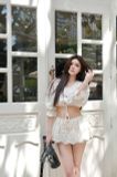 SET ÁO CROP CHÂN VÁY XÒE - TH 