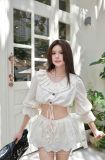  SET ÁO CROP CHÂN VÁY XÒE - TH 
