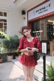  SET ÁO CROP CHÂN VÁY XÒE - TH 
