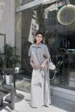  ĐẦM MAXI CỔ TRỤ CỘT EO - TH 