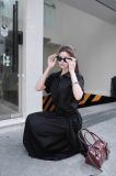  ĐẦM MAXI CỔ TRỤ CỘT EO - TH 