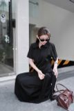  ĐẦM MAXI CỔ TRỤ CỘT EO - TH 