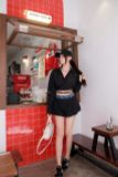  SET ÁO SƠ MI KIỂU CHÂN VÁY PHỐI LƯNG JEAN - TH 