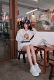  SET ÁO SƠ MI KIỂU CHÂN VÁY PHỐI LƯNG JEAN - TH 