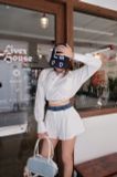  SET ÁO SƠ MI KIỂU CHÂN VÁY PHỐI LƯNG JEAN - TH 