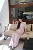  SET ÁO CỔ TIM QUẦN SUÔNG LỤA - TH 