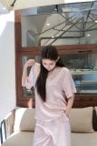  SET ÁO CỔ TIM QUẦN SUÔNG LỤA - TH 