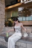  SET ÁO LỤA ĐÍNH HOA QUẦN SUÔNG - TH 