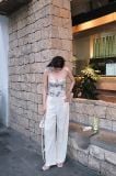  SET ÁO LỤA ĐÍNH HOA QUẦN SUÔNG - TH 